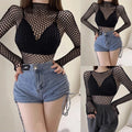 Long Sleeve Tops Party Events Daily Party Wear High Collar Solid Color