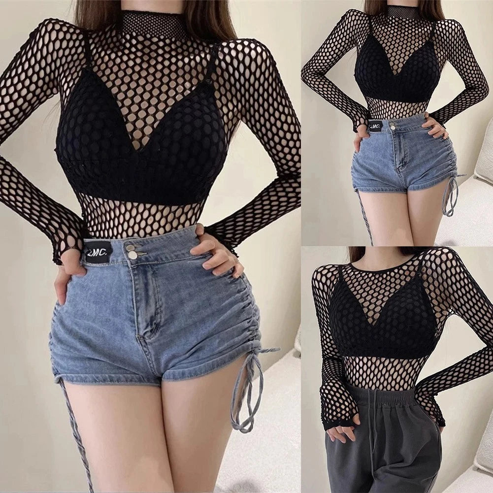 Long Sleeve Tops Party Events Daily Party Wear High Collar Solid Color
