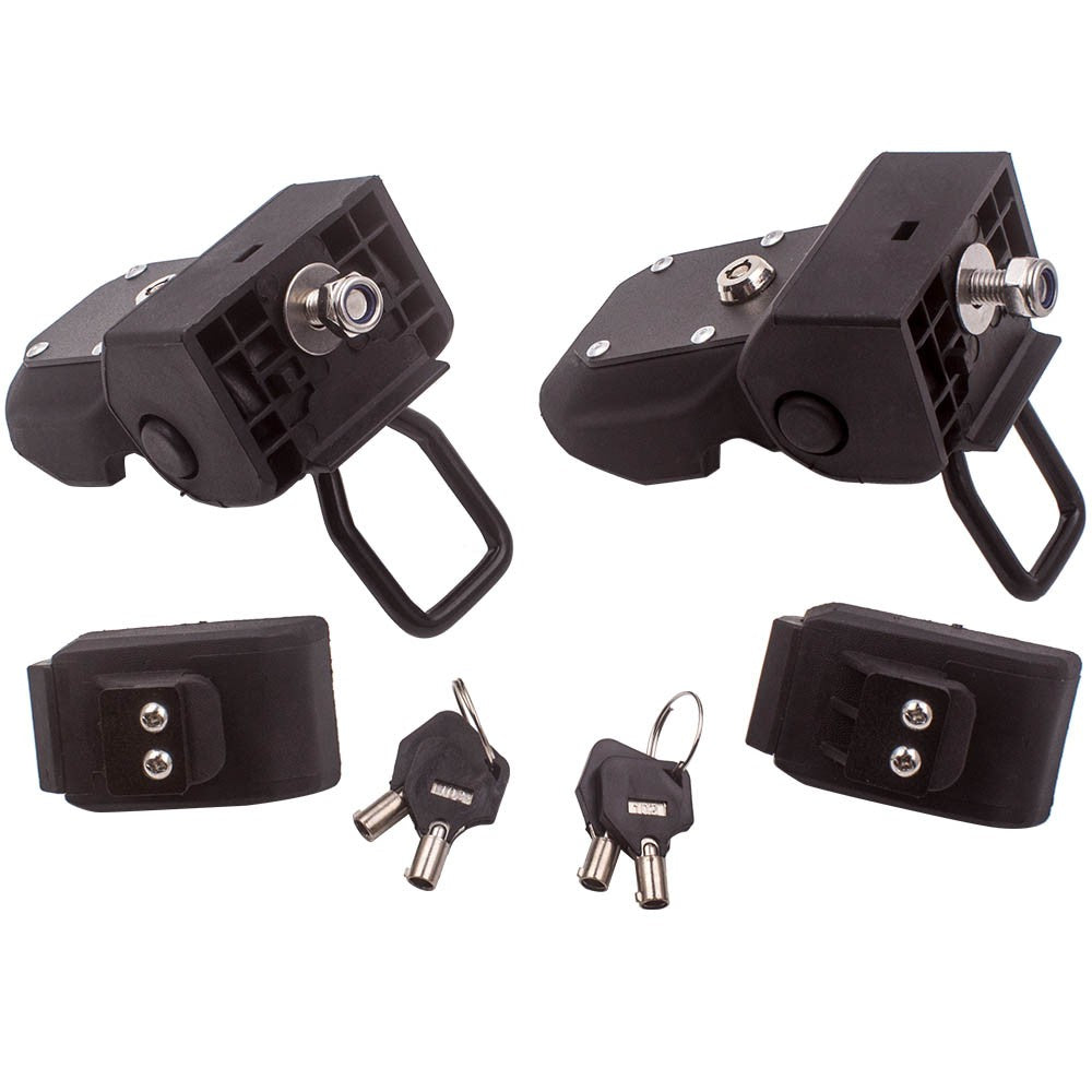 Hood Lock Latches Buckle Pins Catch with Key Kit For Jeep Wrangler JL