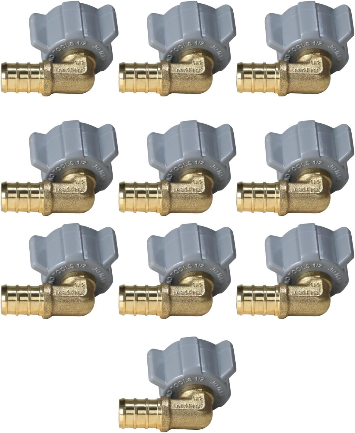 1/2 Inch Pex X 1/2 Inch Female NPT Swivel Elbow, 10 Pieces
