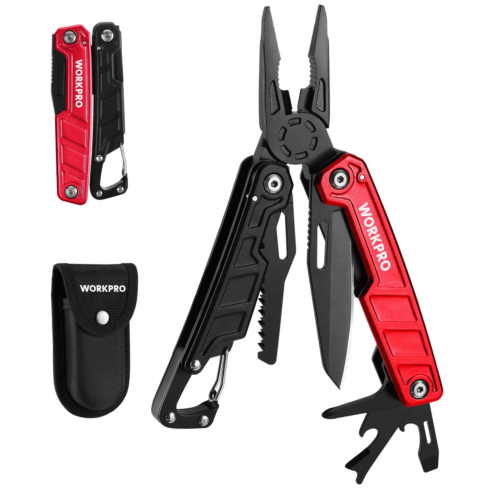 Workpro Multitool-11 In 1 Multitool Pliers W/pocket Clip&sheath