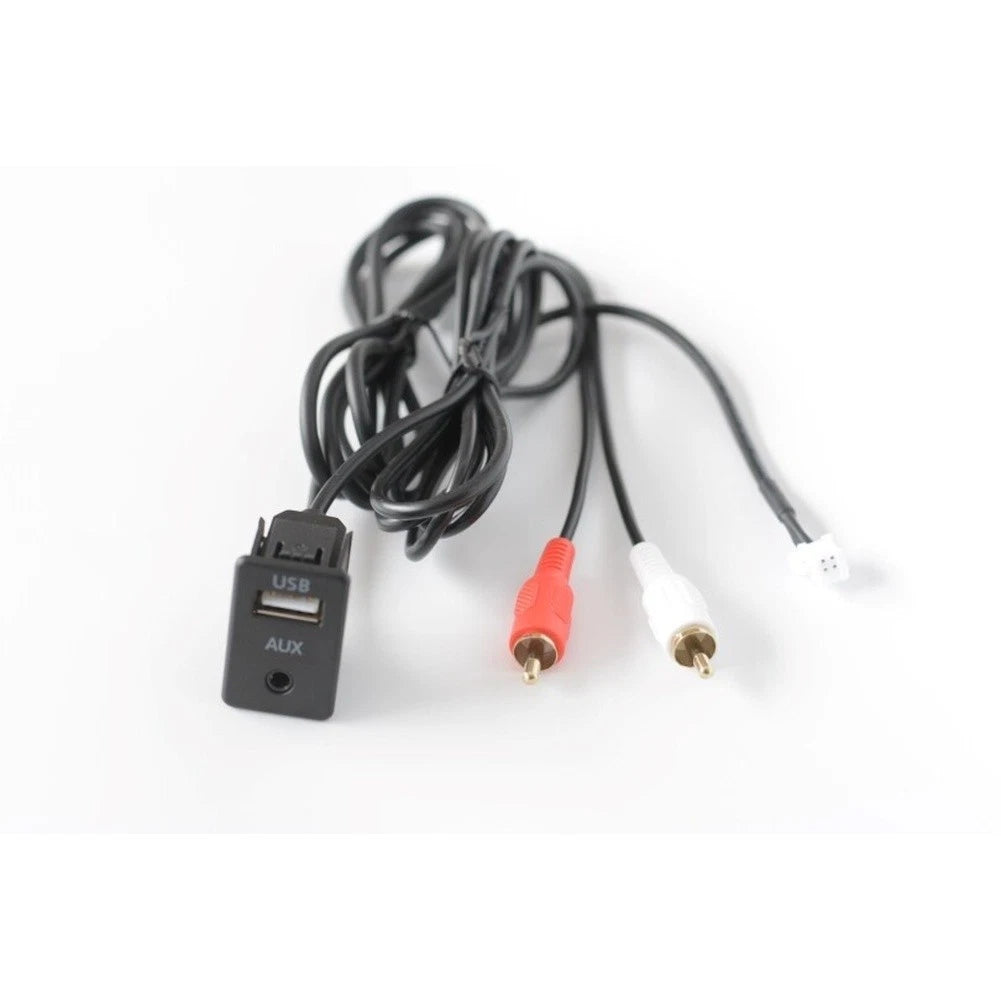 Car Dashboard Aux Usb For Port Panel 5V Black Abs Flush Mount Type