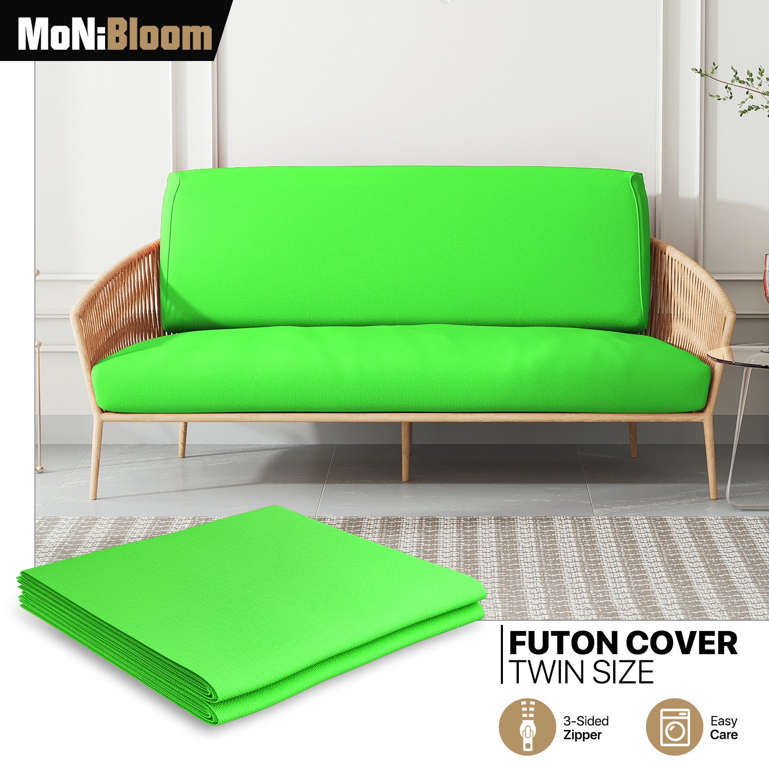 SeaGreen Twin Size Slipcover Futon Cover
