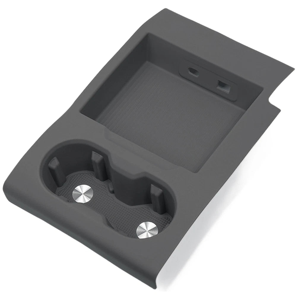 For 7x 2024 Second Row Storage Box With Non Slip Silicone Mat