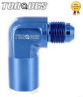 An -8 (-8an Jic) 90 Degree Quick Connect 3/8" Female Fuel Line / Rail