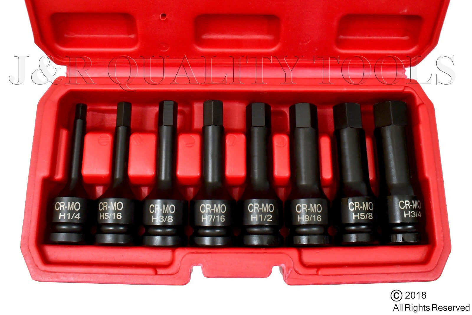 1/2" Drive Impact Socket Hex Bits - 8pc Set