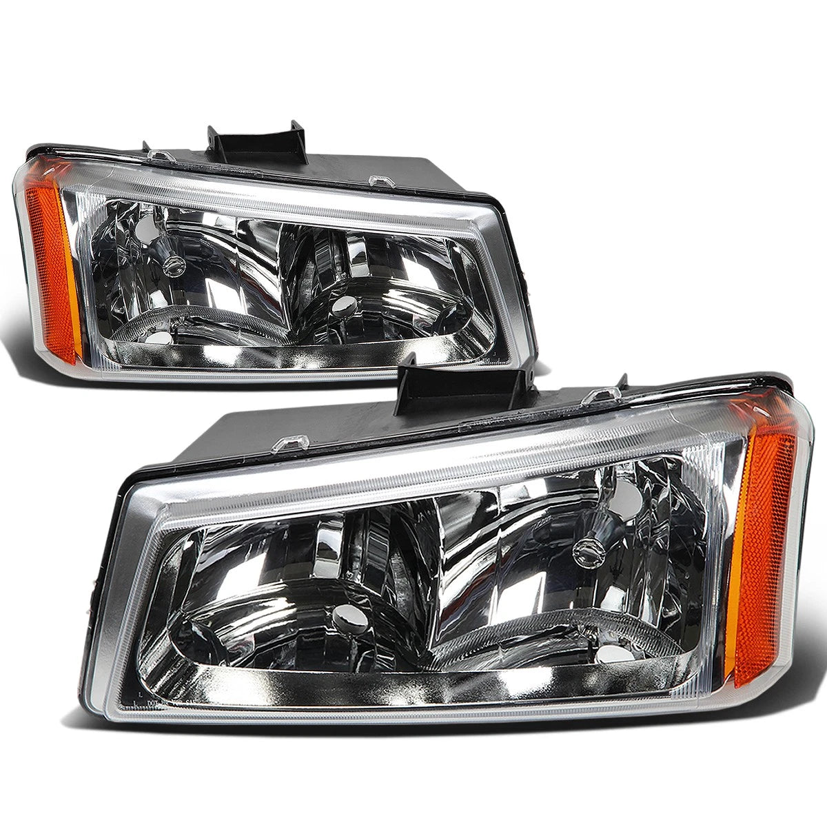 Fit 2003-2006 Chevy Silverado Chrome Housing Amber | Built Supply Co