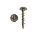 #8 X 1" Square Round Washer Head Screws, Deep / Coarse Thread , Plain