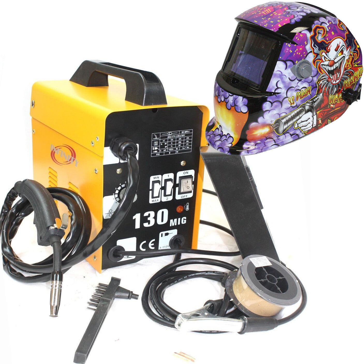 MIG-130 Flux Core Auto Wire Welder Machine with Cooling by Unbranded