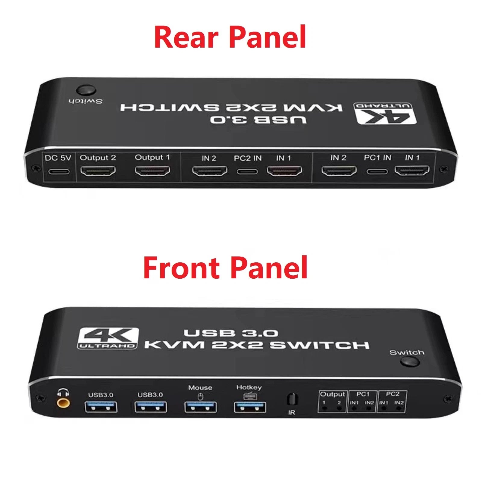 4k 60hz 2 In 2 Out Usb 3.0 Hdmi Kvm Switch 2x2 Dual | Built Supply Co