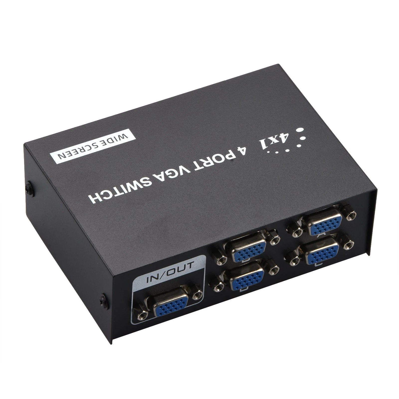 4 I/o Ports Vga Svga Monitor Sharing Switch Box 4 In 1 Out For Lcd Pc