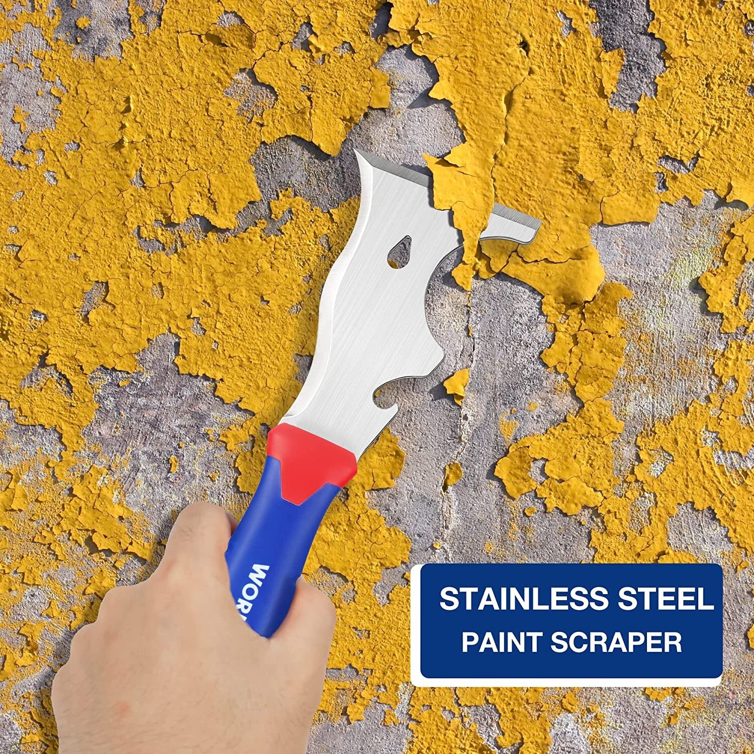 WORKPRO Paint Scraper, 8 in 1 Paint Remover Metal Putty Knif