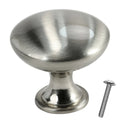 Solid (Heavy) Brushed Nickel Knob Kitchen Cabinet Hardware By
