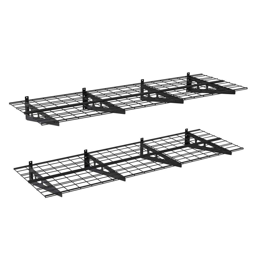 2-pack 2x6ft Garage Wall Shelving 72”x24” Heavy Duty Metal Wall