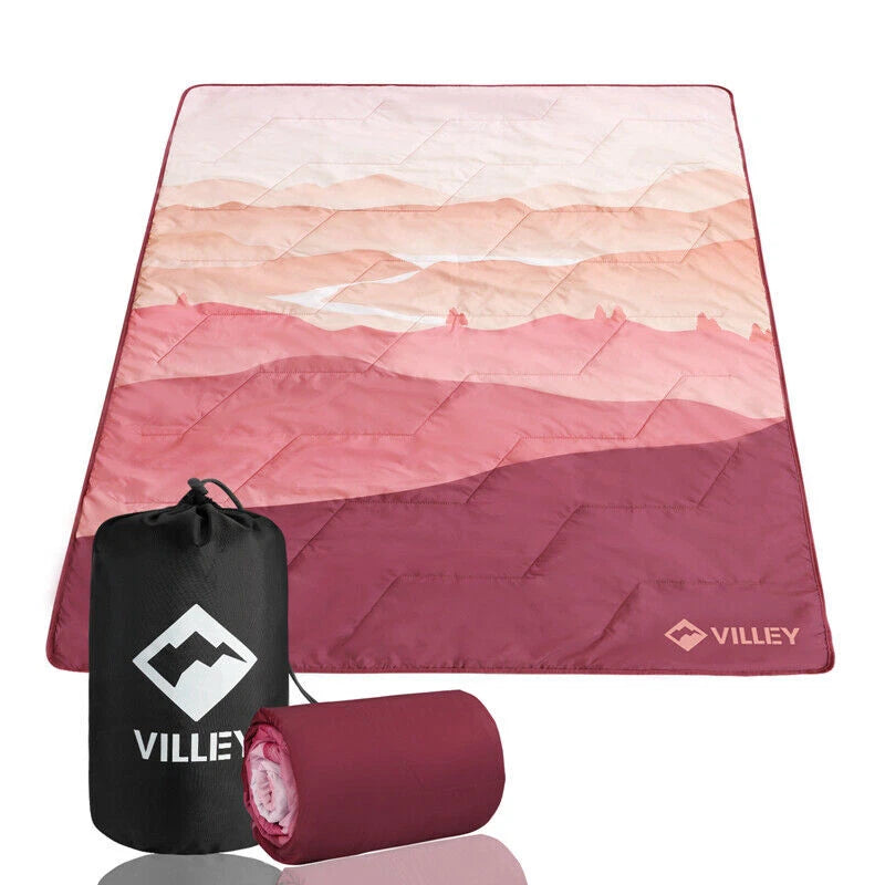 Villey Camping Blanket Picnic Blanket 3-layer Washable Water