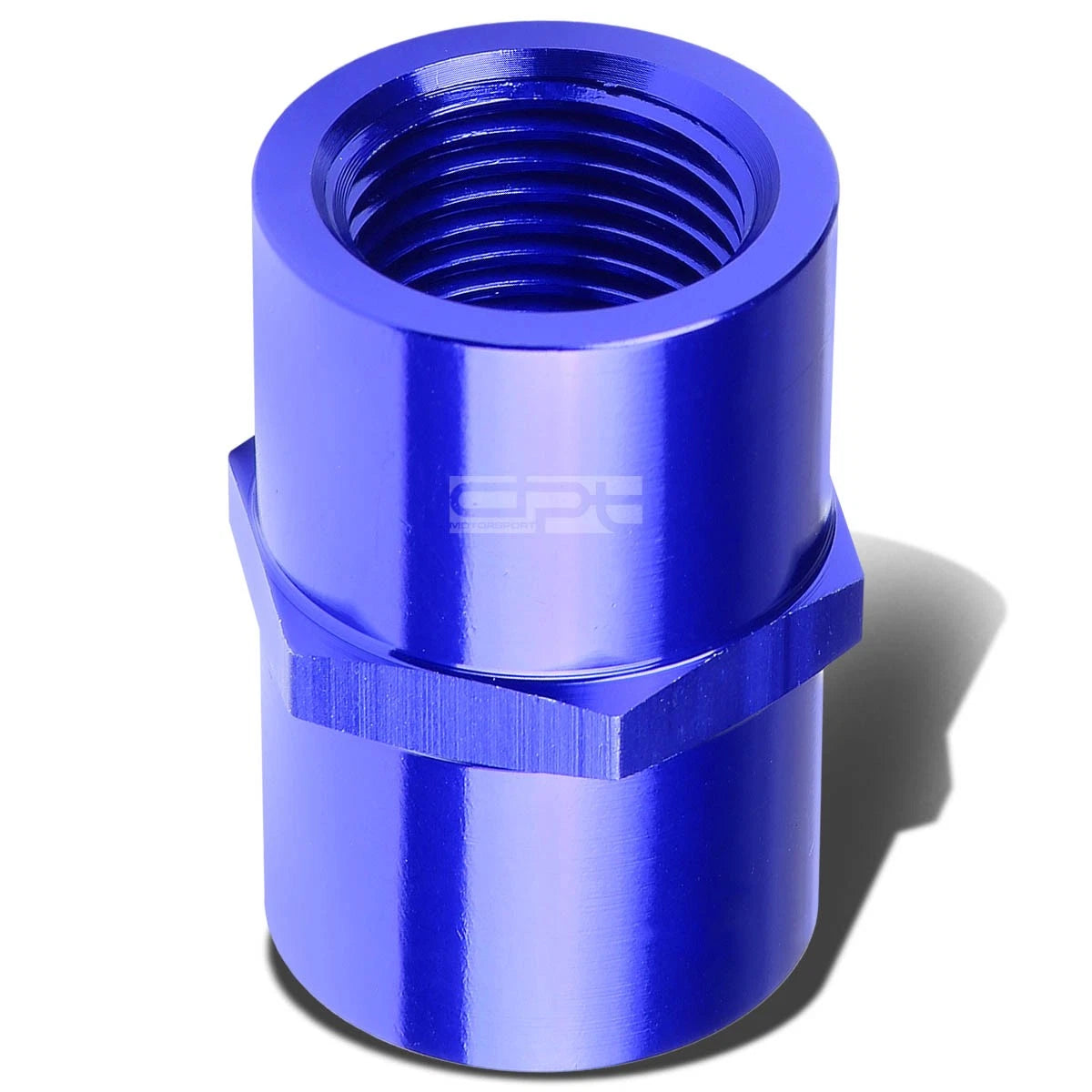 Female 1/4" Npt Pipe Piping Coupler Blue Anodized | Built Supply Co