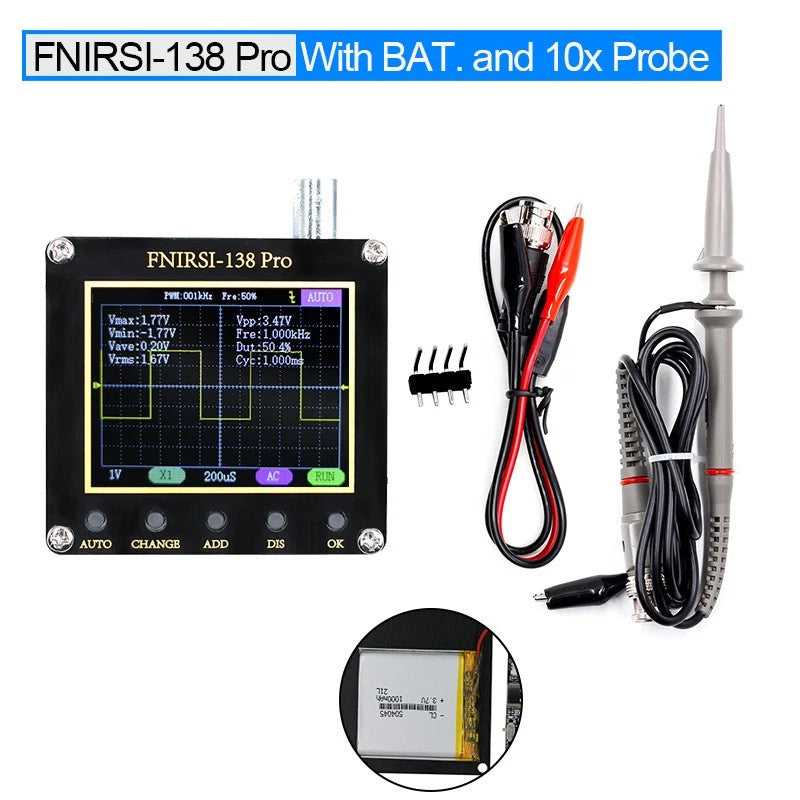 200khz Fnirsi-138 Pro Digital Handheld Oscilloscope | Built Supply Co