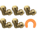 5 Pack XFITTING 1/2" Push-Fit Elbow with 1 Free Removin