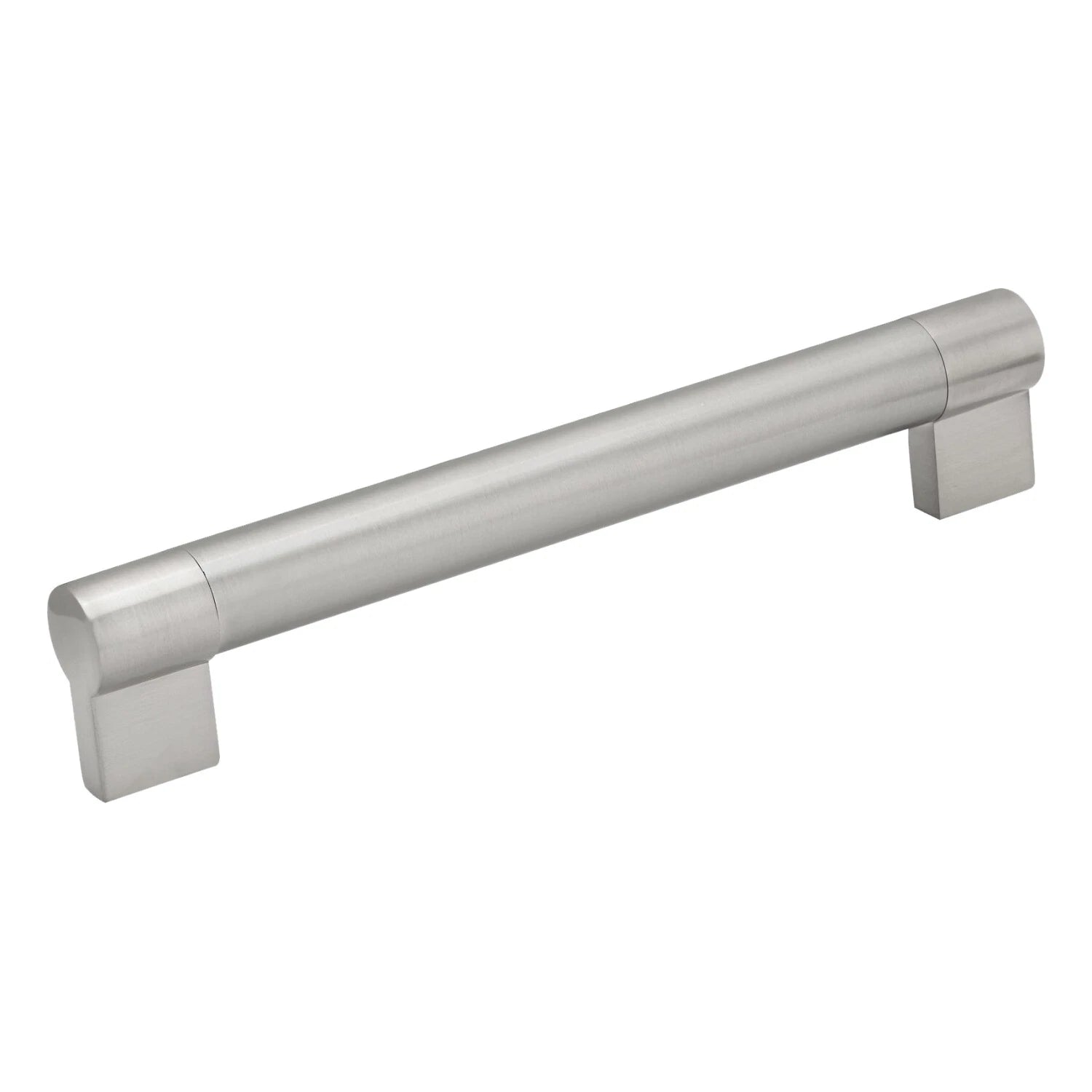 Euro Twin Bar Style Metal Handle Brushed Nickel, 8-17/32" (217mm)