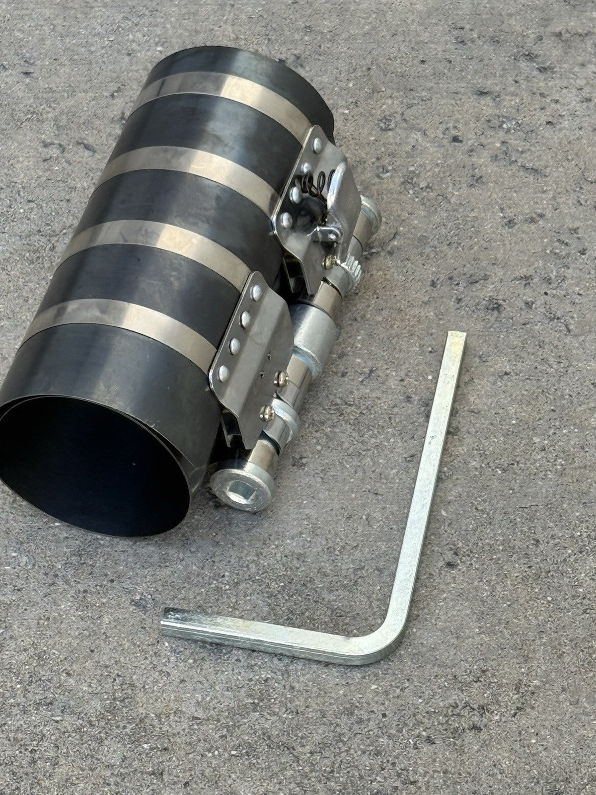 6” Piston Ring Compressor Adjustable Ratchet Piston Installer by Unbranded