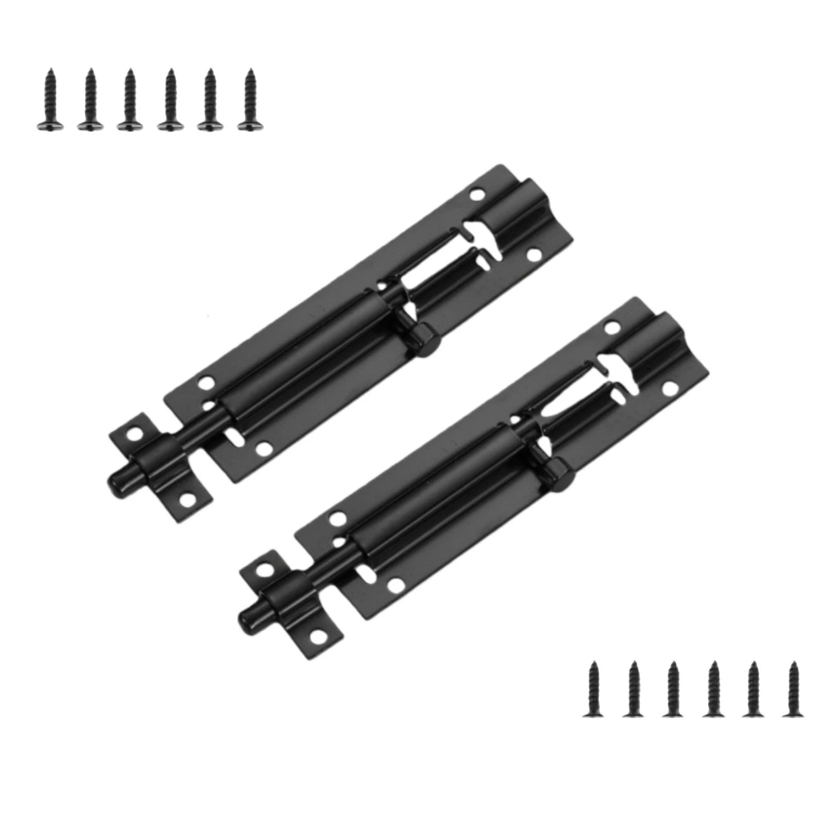 Sliding Door Lock Black Barrel Bolt Latch 2.87" For Door Gate Cabinet
