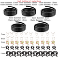 1m Black Fuel Hose With 50 Clamps For Motorcycles Tractors Lawn Mowers