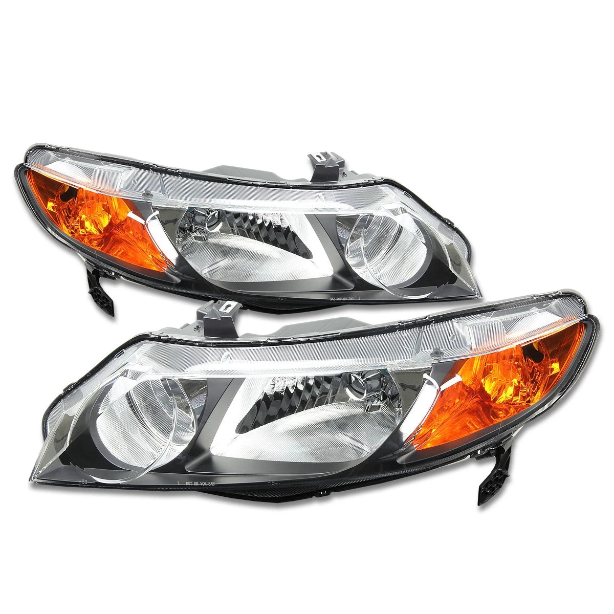 Fit 2006-2011 Honda Civic Fd/fa Pair Black Housing | Built Supply Co