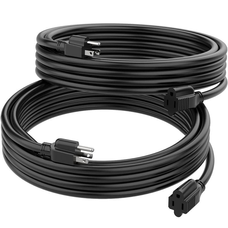2PIECES 6Ft Short Extension Cord 16/3 13A by 2PIECES