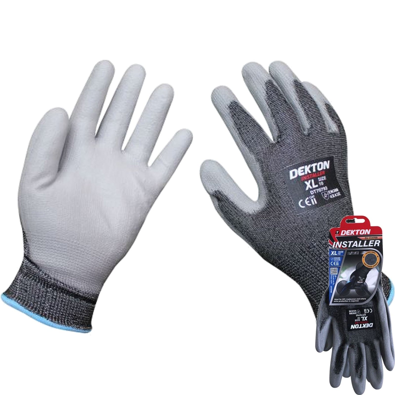 Dekton Installer Pu Coated Work Working Gloves High Grip Glove 1pc 6pc Or 12pcOp