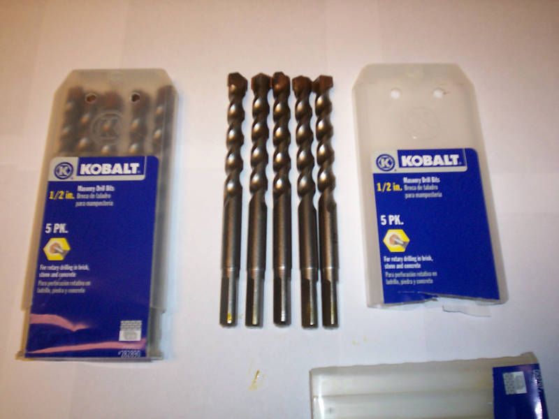 10 KOBALT CARBIDE MASONRY DRILL BIT BRICK CONCRETE 1/2"Opens in a new window or 