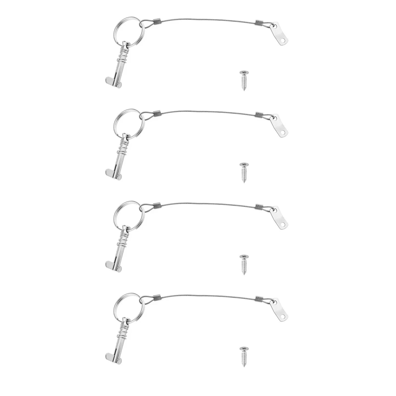 Marine Quick Release Pin Set W/drop Cam & Lanyard For Bimini Support