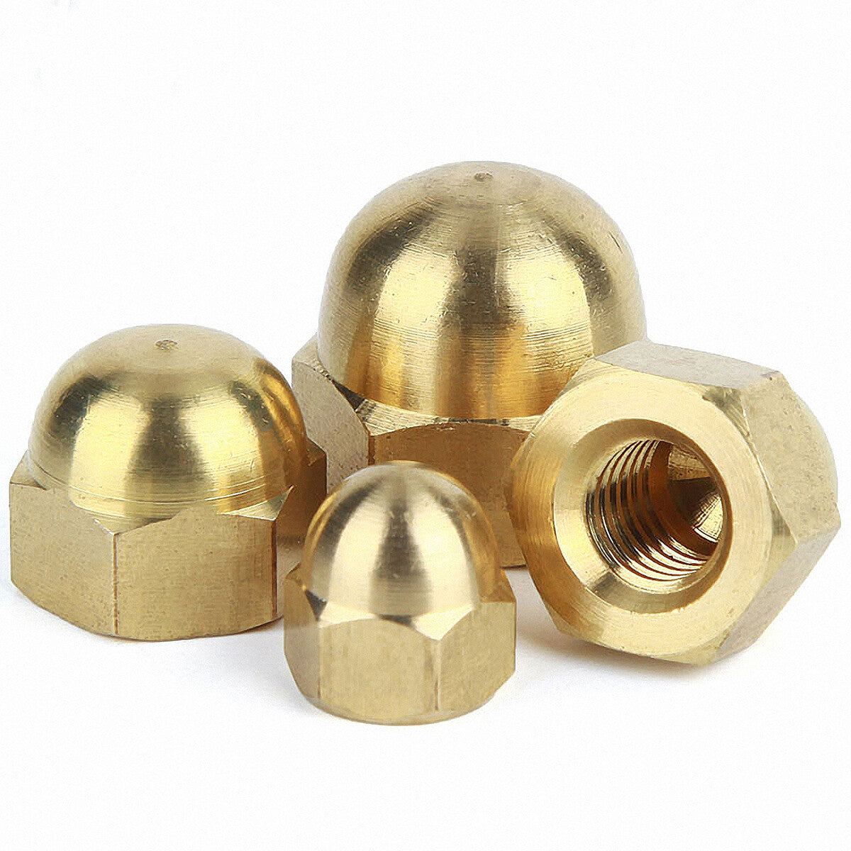 M3 M4 M5 M6 M8 M10 Brass Dome Nuts Hex Hexagon Domed Nuts DIN1587 Acorn Nuts