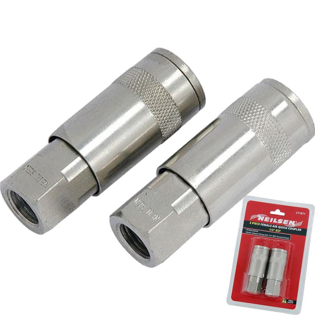 Neilsen 2pc Air Line Fittings Hose Connector