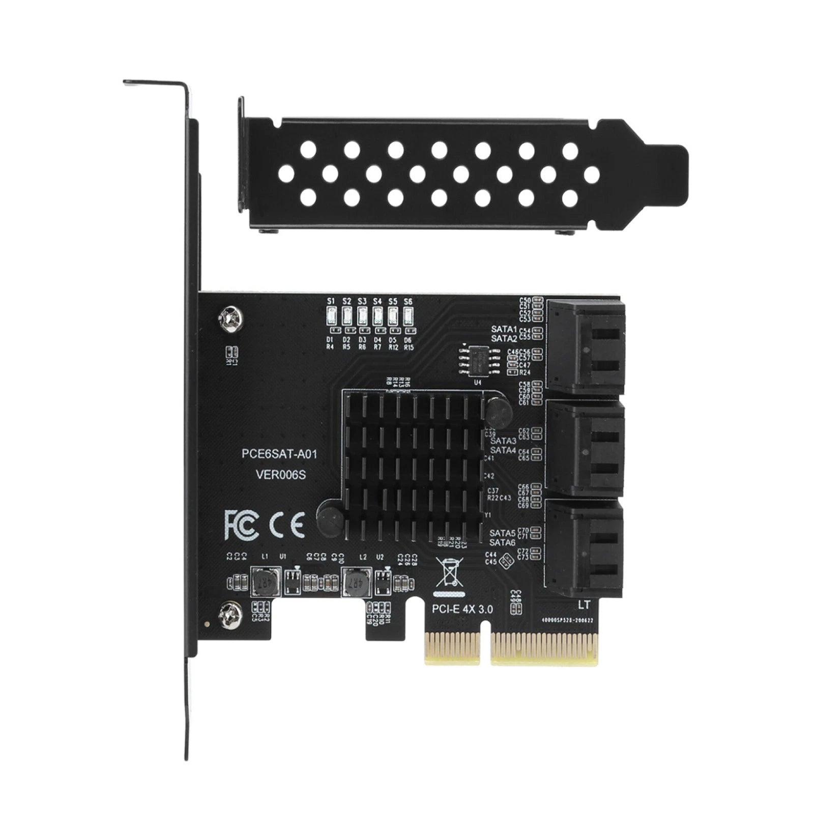 Pci-e To 6 Ports Sata 3.0 Controller Expansion Card | Built Supply Co