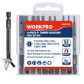 WORKPRO 10PC Security Torx Bit Set 3" Long Tamper Proof Torx Bit