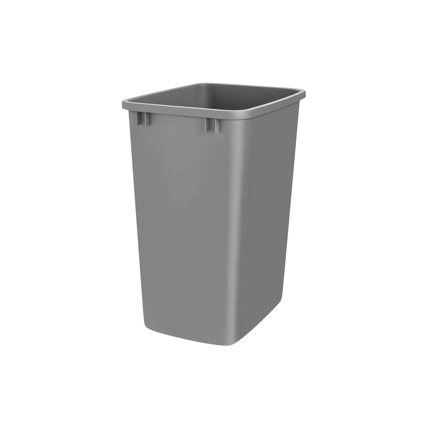 Silver Molded Plastic Office Home Kitchen Trash Can Garbage