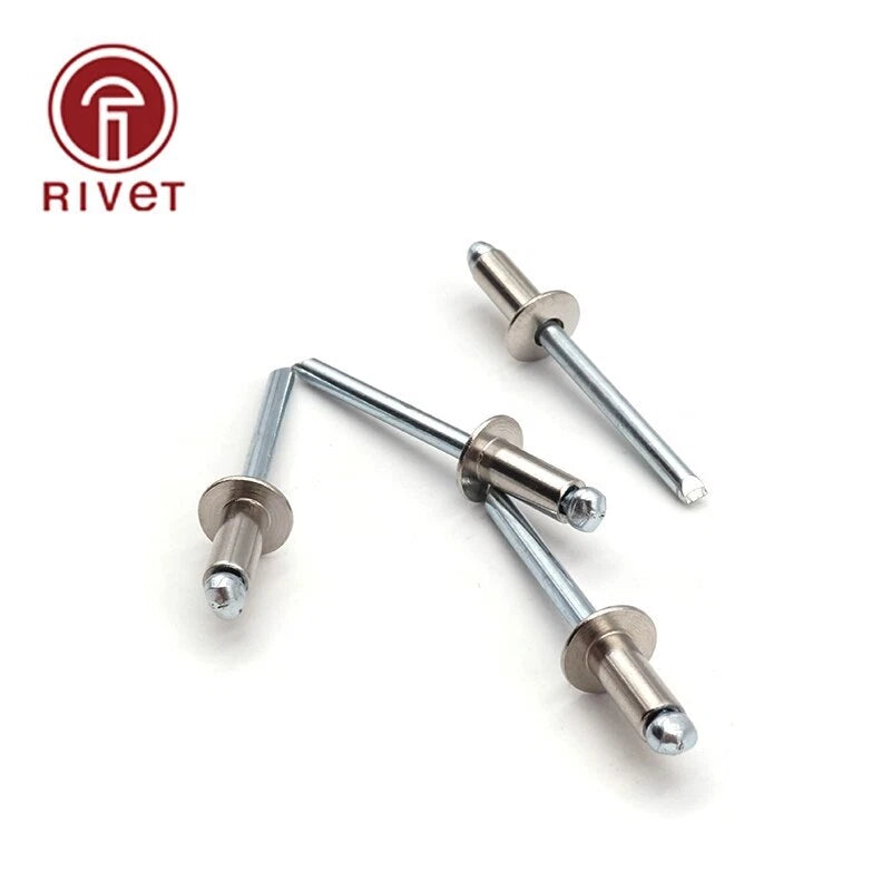 DIN 15983 M4.8/M5 Blind Rivet Round Head Open Type Csk Head 100/500 Pcs