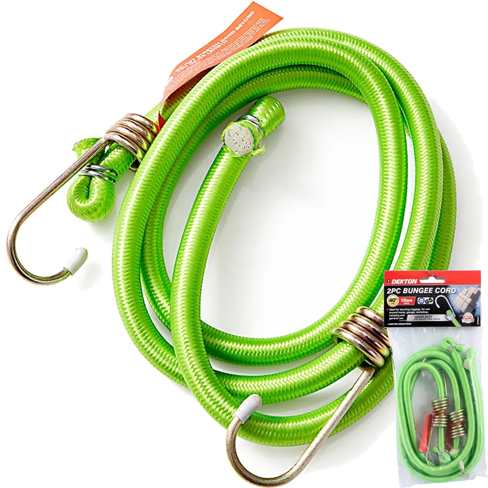 Dekton 10mm Elastic Stretch Bungee Cords 40" 2pc