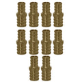 10 Pack  XFITTING 5/8" x 1/2" Pex B Coupling, 1/2" x 5/