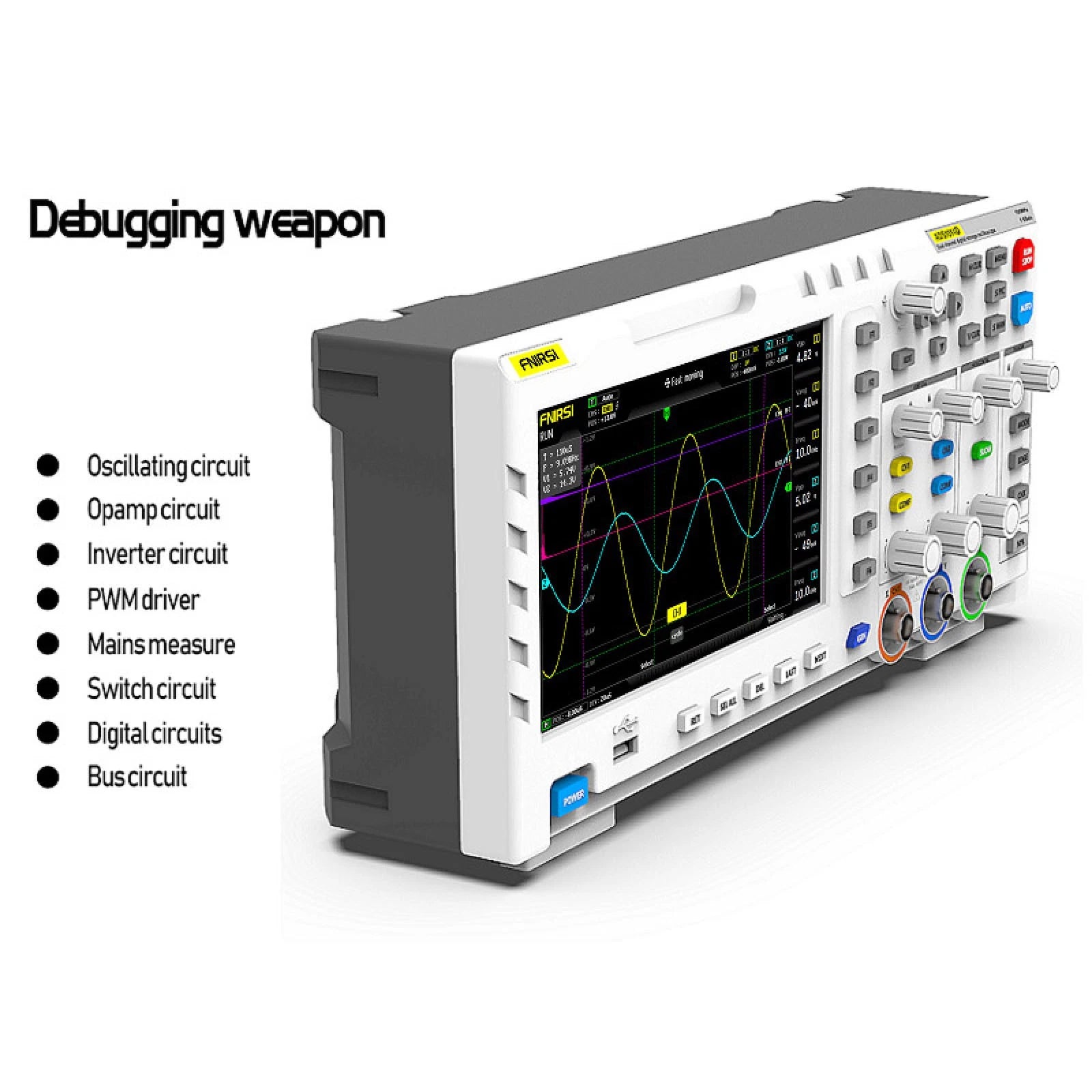 Fnirsi 1014d 2in1 7 Inch Digital Oscilloscope Tft Lcd Screen Dual