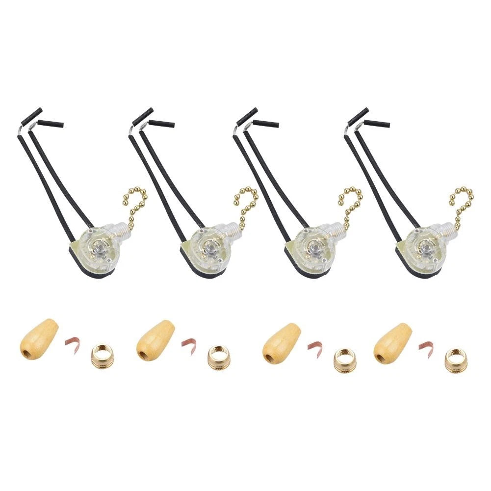 4pack 125V/250V 5cm/1.9" Ceiling Fan Light Wall Light Chain Type Pull