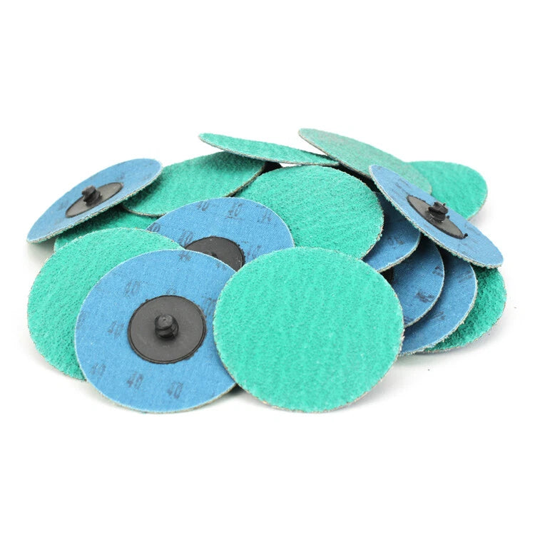 200 Pack - 3" 40 Grit Zirconia+Grind Aid Quick Change Sanding Discs Type R Roloc