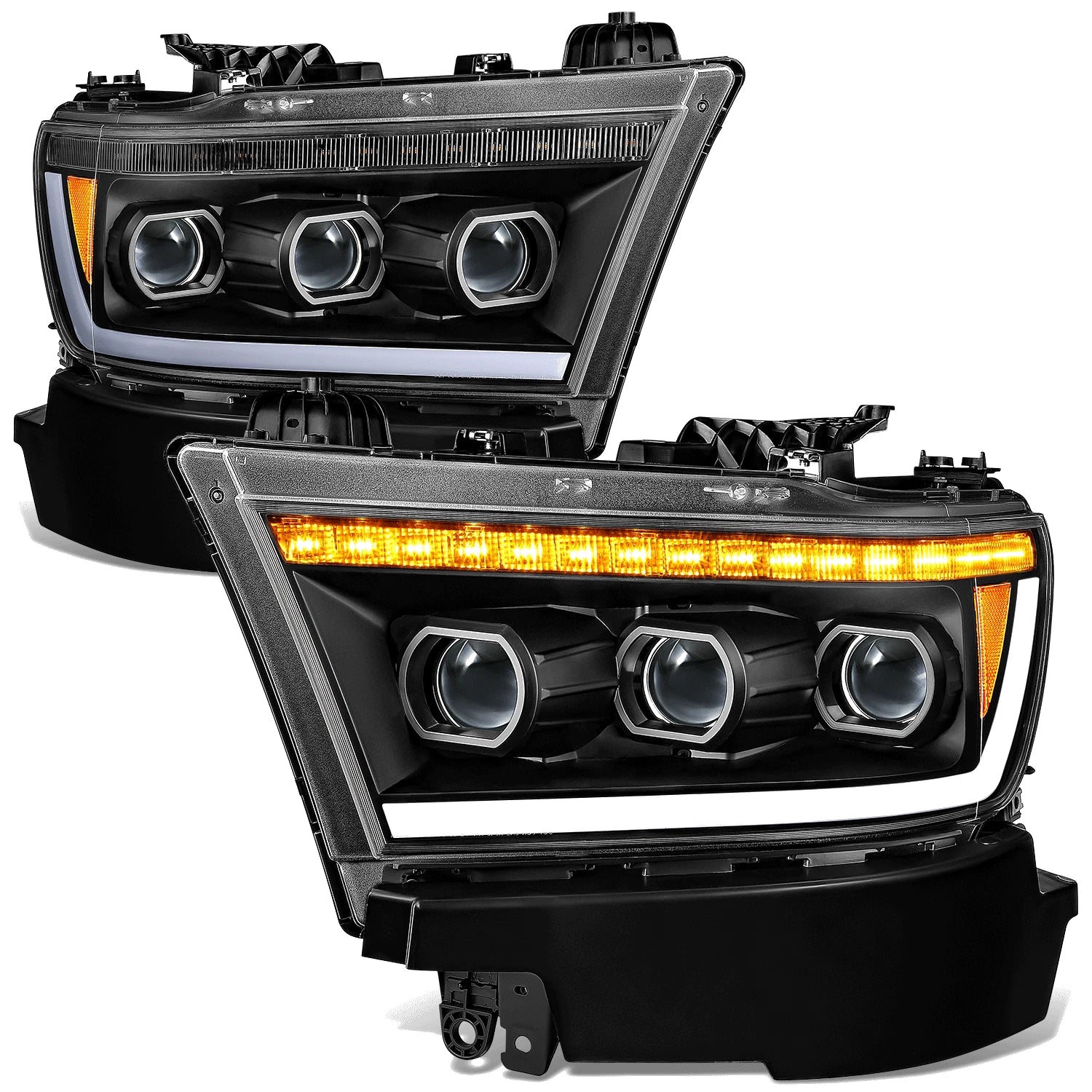 Fit 19-24 Ram 1500 Sequential Tri-projector Black | Built Supply Co