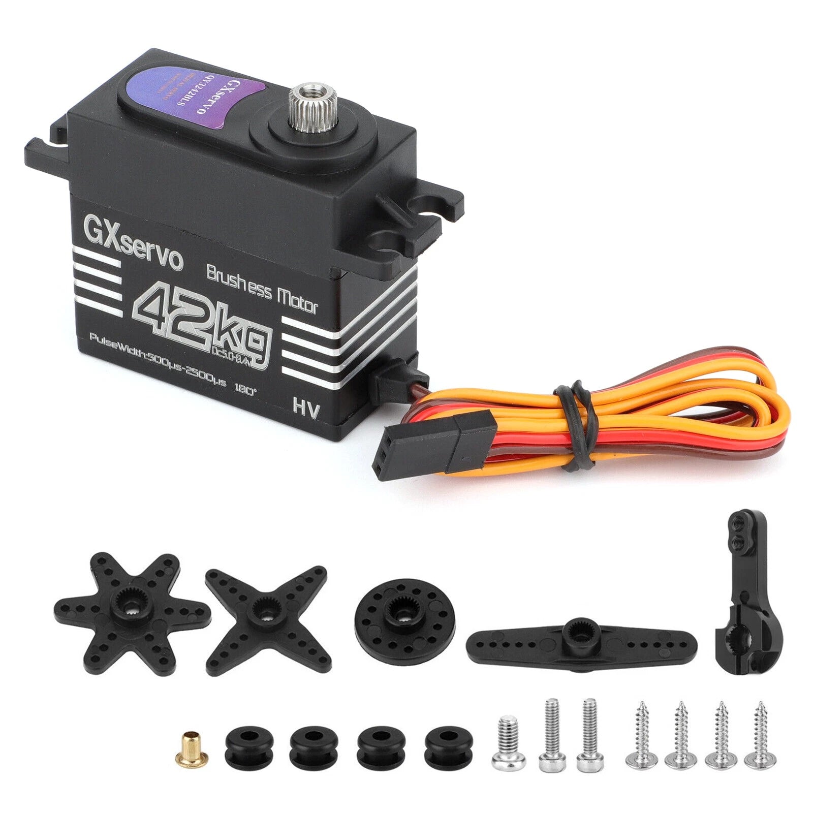 42kg High Torque Digital Servo Motor Metal Gear Steering 180° For Rc