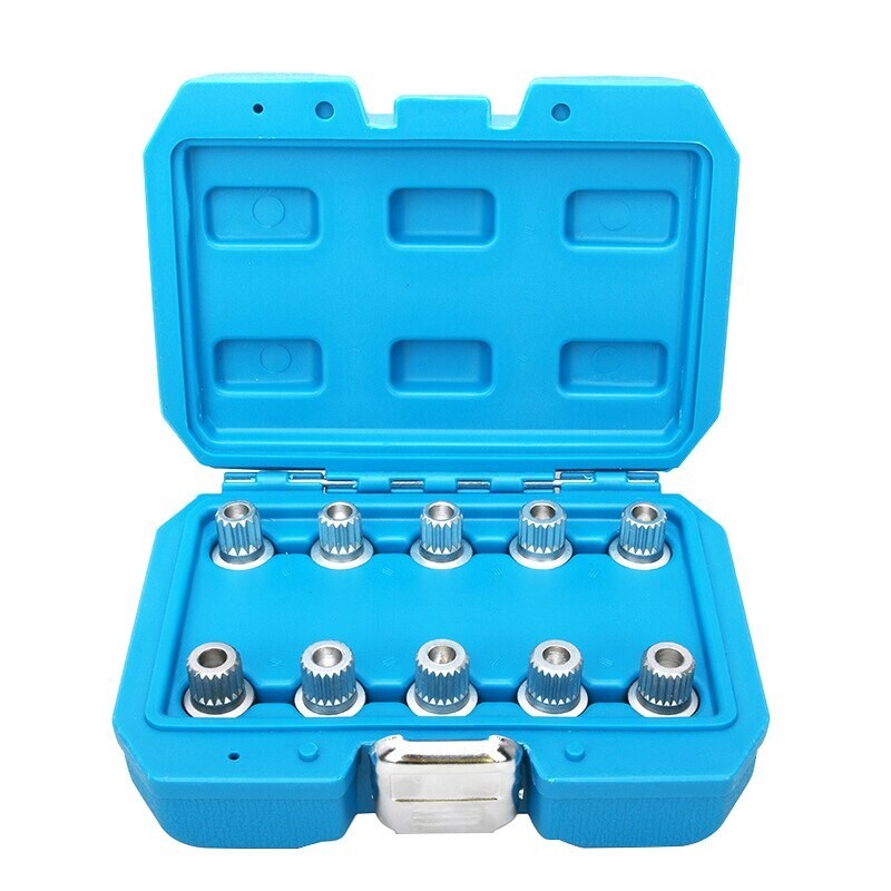10pc Tamperproof Spline W Hole Style BMW Locking Wheel Nuts Tool Kit