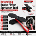 Ratcheting Brake Piston Spreader Wrench Caliper Pad Install Tool