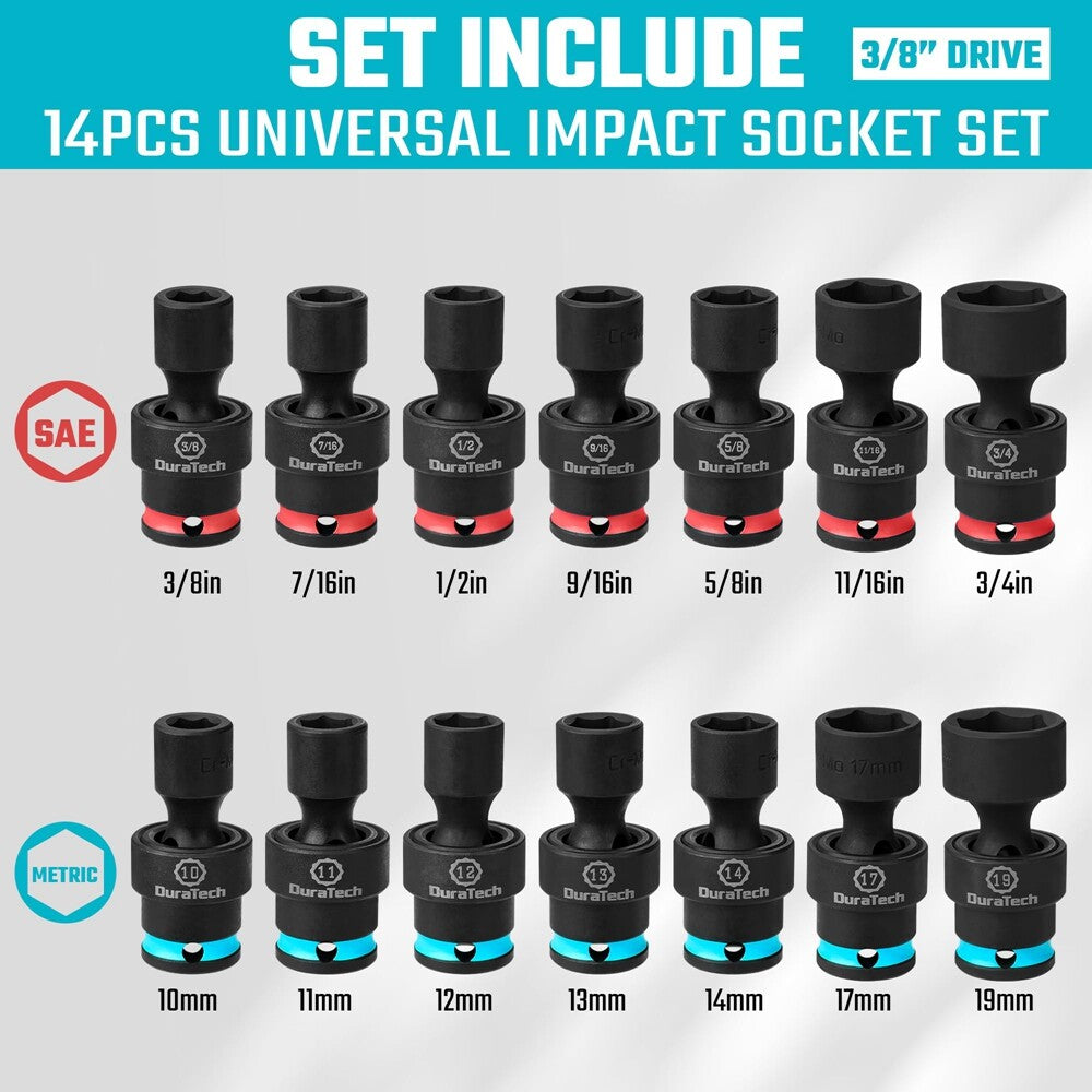 WORKPRO Quick Release Hex Impact Socket Adapter Holder Set 1/2