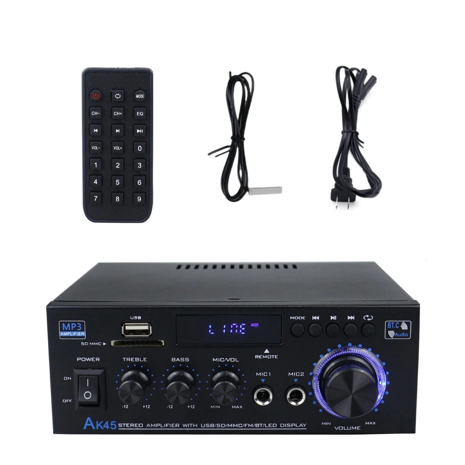 Ak45 Audio Power Amplifier 300wx2 Hifi Stereo Dual-channel