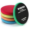 Workpro 5PC Buffing Sponge Pads - Foam Buffing Kit