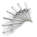 100pcs M4.8 Diameter Aluminum Open End Large Flange Pop Rivets Domed Head